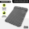 Ultralekki materac dmuchany dwuosobowy do spania na kemping i trekking HyperMotion Campmat – 190x120 cm – szary